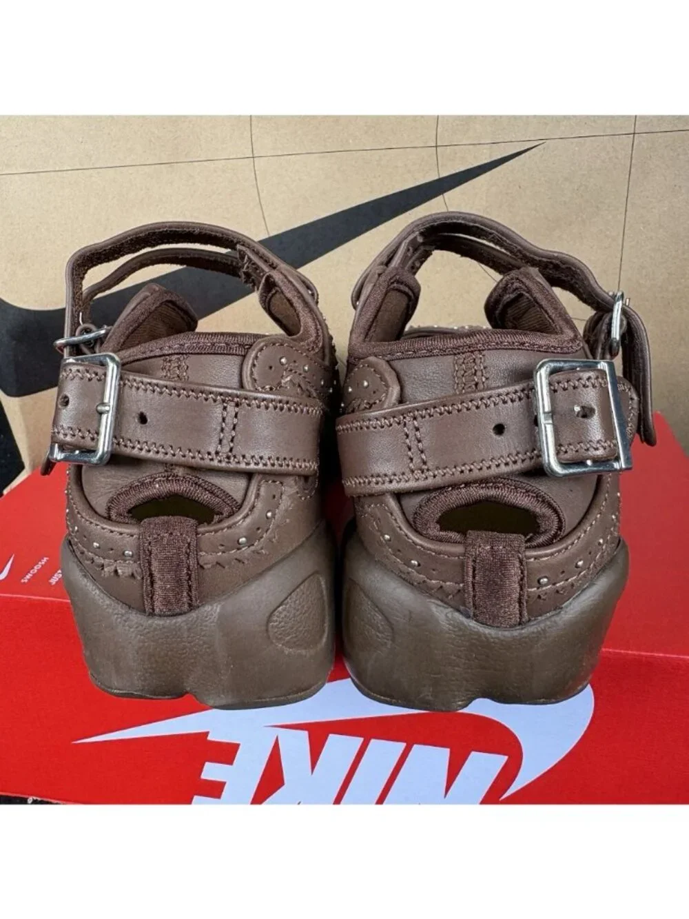 NEW Nike Air Rift Mary Jane Shoes British Tan Brown IM7396-281 Women Size 6